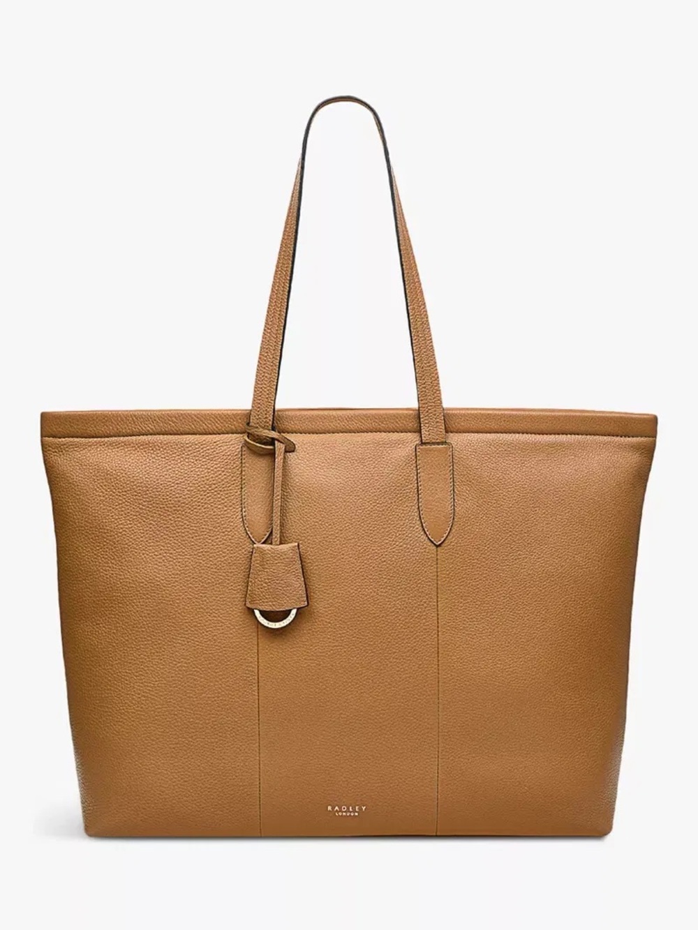 RADLEY LONDON Tan Leather Zip Tote with Top Handles